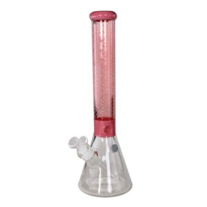 BLAZE | Sandblast Beaker Bong Ice| pink | H 410mm Ø 130/51mm NS 19bistabil/14 WS 7mm
