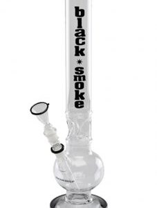 Glasbong Black Smoke, 50mm Ø, 44cm, Ice, 18.8er Stecksystem