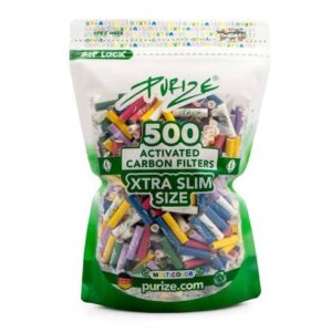 PURIZE | Doypack | Aktivkohlefilter extra slim | 6 mm | Multicolor | 500 Stk.